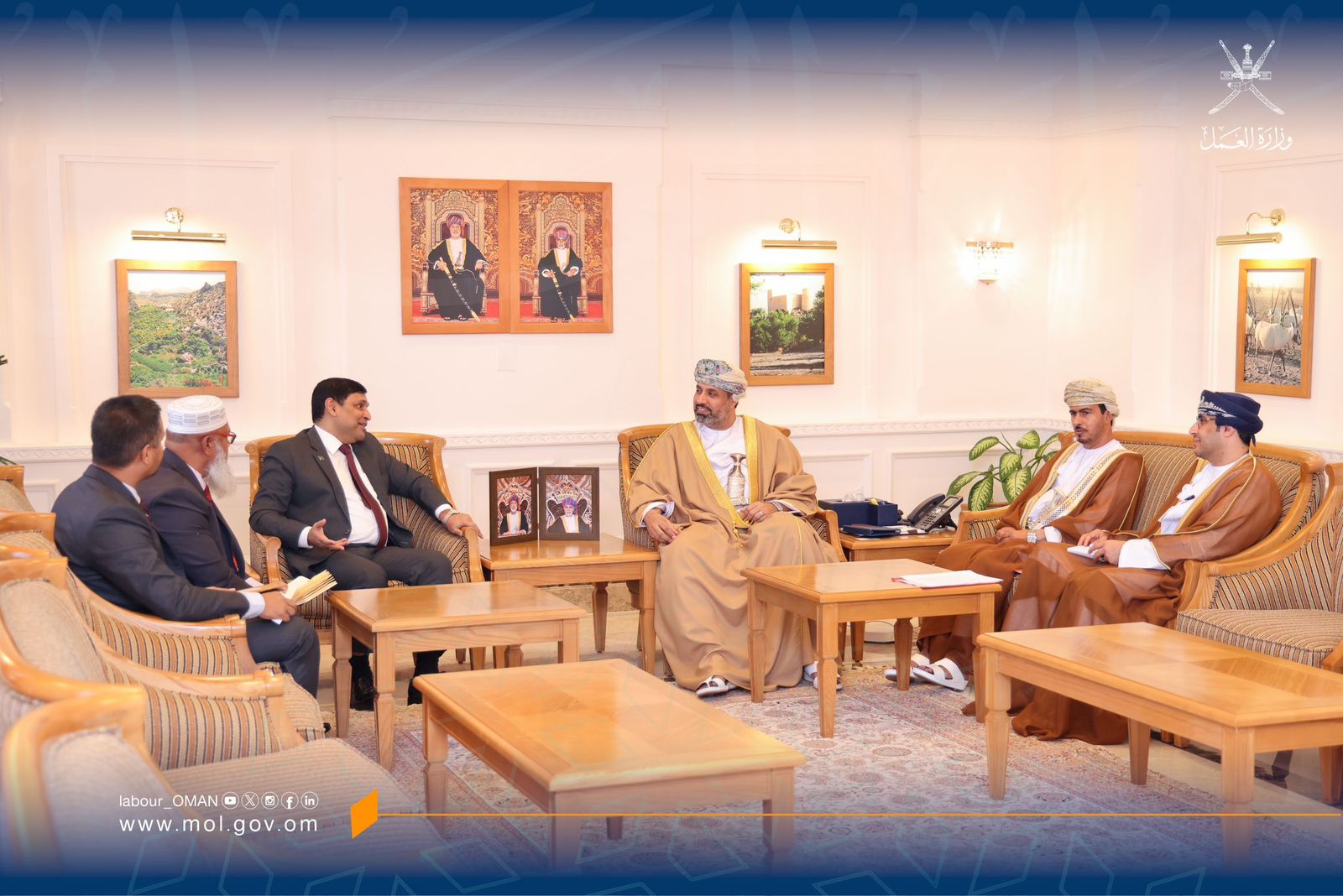 H.E. Ambassador call on with H.E. Minister of Labour, Oman