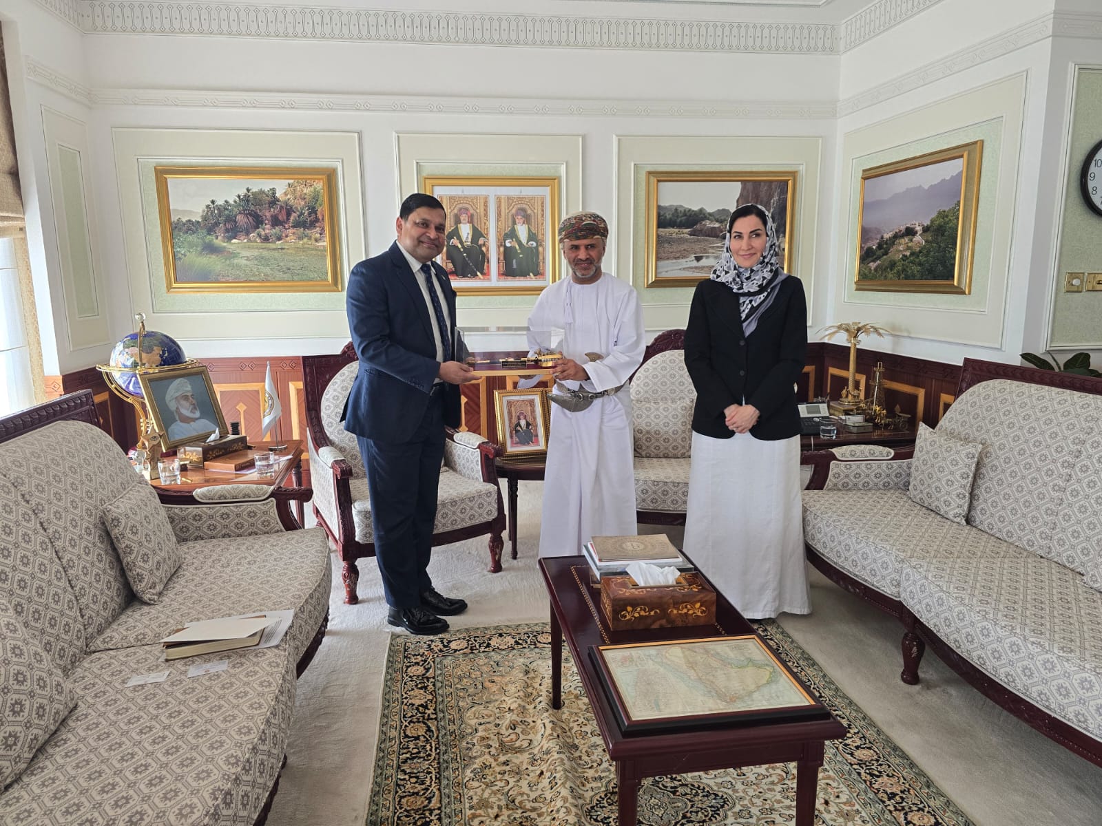 H.E. Ambassador call on with President of Sultan Qaboos University