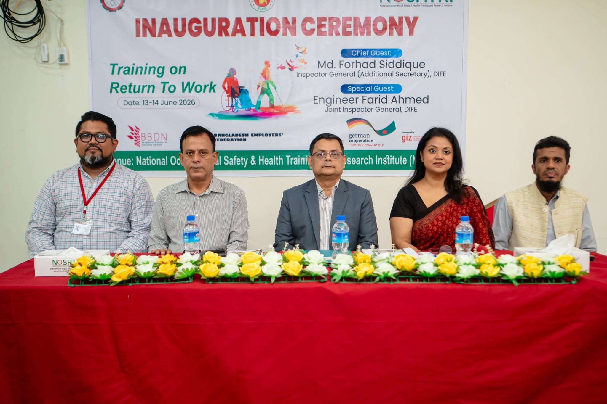 NOSHTRI-তে ০২ দিনব্যাপী “Training on Return To Work” বিষয়ক প্রশিক্ষণ অনুষ্ঠিত।