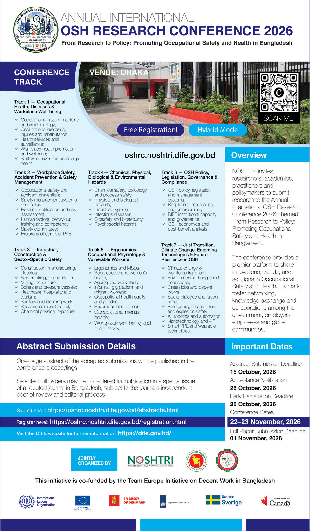 Upcoming: Annual International OSH Research Conference 2026