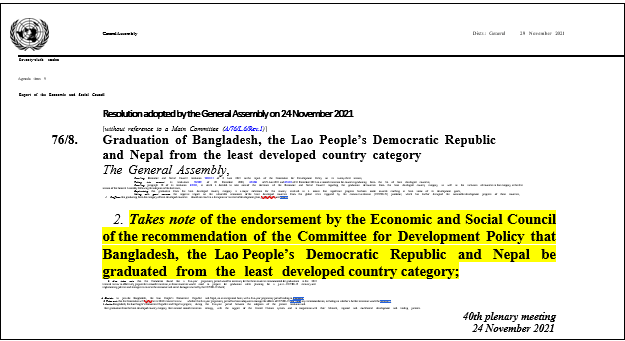 Ldc Graduation | Pages | Permanent Mission of Bangladesh to the United ...