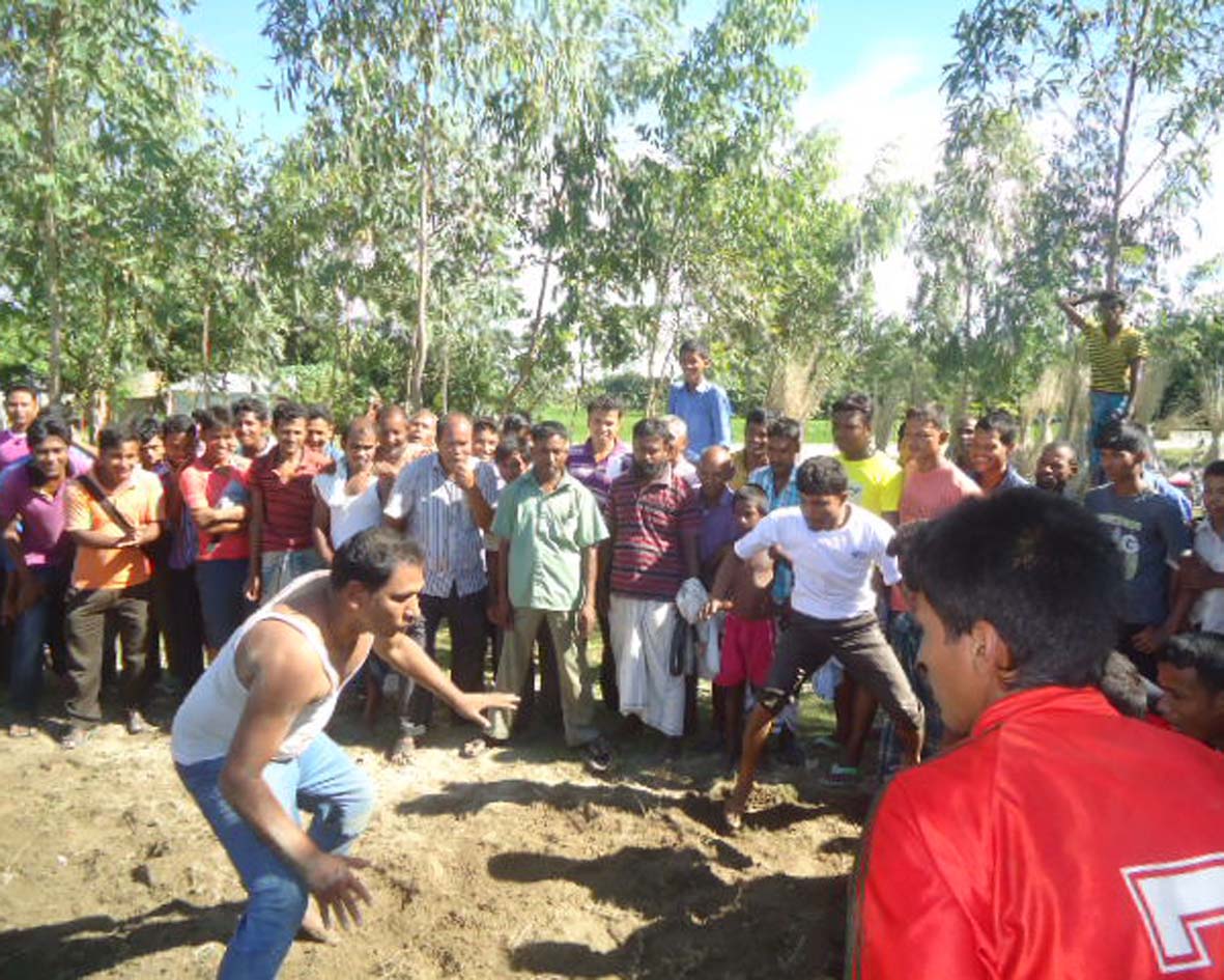 পলাশবাড়ী ইউনিয়নে উদ্দ্যোগে গ্রামীন খেলা