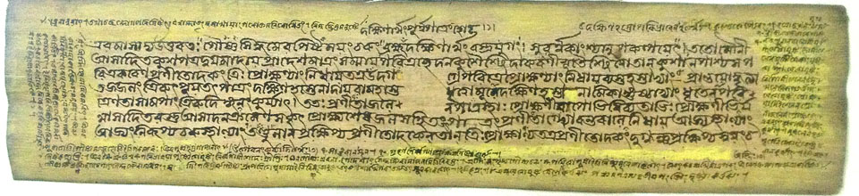 হরিতকির ছালে অঙ্কিত ধর্মীয় অনুষ্ঠানের নিদেশাবলী