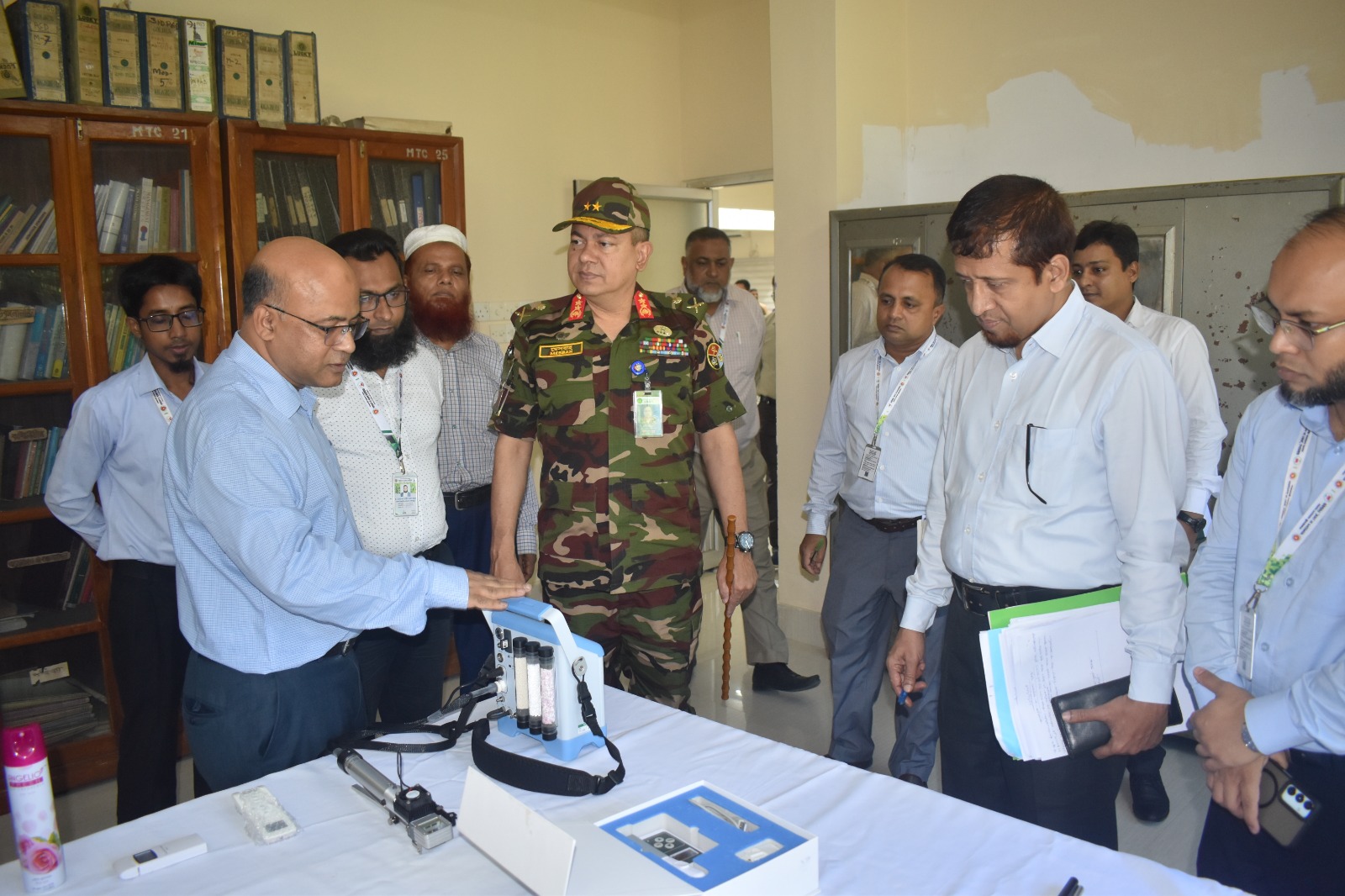 মেজর জেনারেল মোঃ মেসবাহ উদ্দিন আহমেদ, এসপিপি, এনডিসি, এএফডব্লিউসি, পিএসসি, চেয়ারম্যান, বাংলাদেশ চা বোর্ড কর্তৃক পিডিইউ কার্যালয় পরিদর্শন।