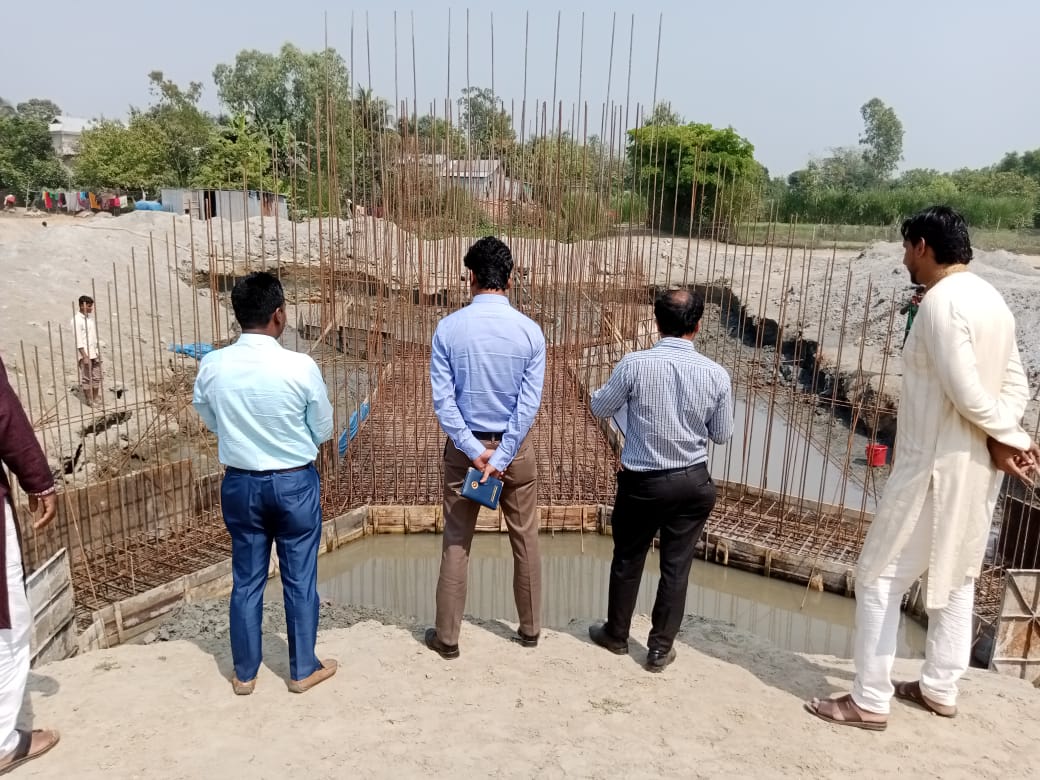 শিবপাশা সেতু/কালভার্ট নির্মাণ কাজ পরিদর্শন করেন উপজেলা নির্বাহী অফিসার