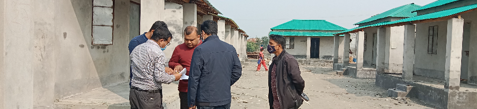 মুজিব শতবর্ষের ভুমিহীন ঘর নির্মাণ কাজ পরিদর্শন