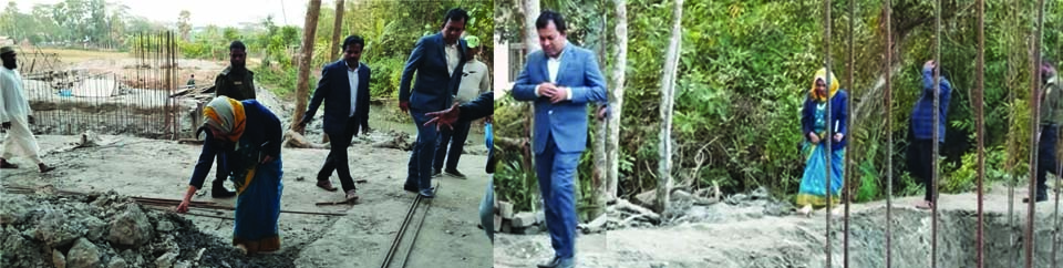 ব্রীজ নির্মান কাজ পরিদর্শণ