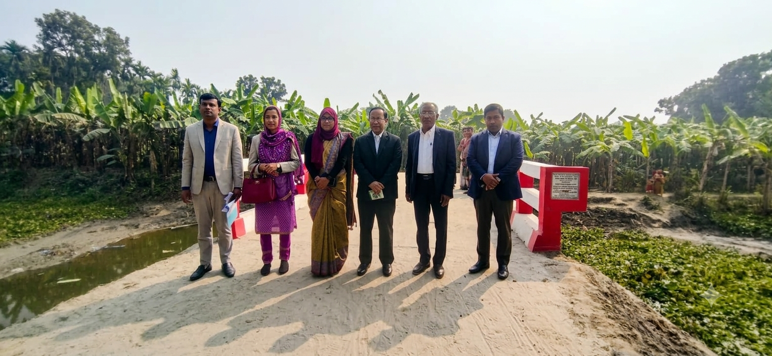 মাননীয় মহাপরিচালক স্যারের সাথে ব্রিজ পরিদর্শন