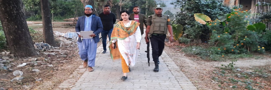 রাস্তার কাজ পরিদর্শন