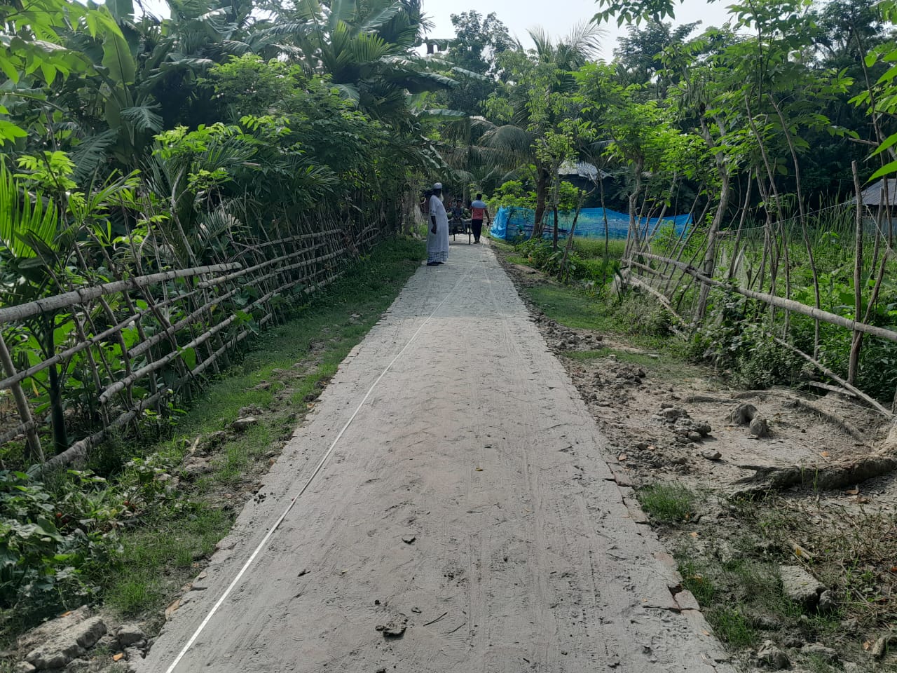 খোলপটুয়া গ্রামে নির্মিত ইটসোলিং রাস্তা