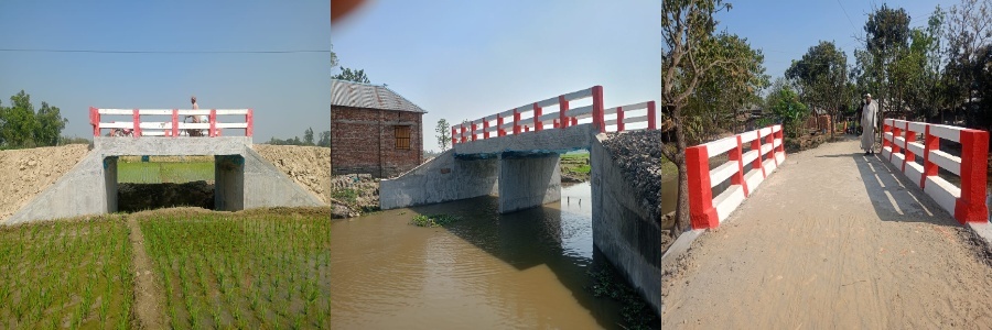 ২০২৩-২৪ অর্থ বছরে ব্রিজ কালভার্ট প্রকল্পের কাজ শেষের ছবি