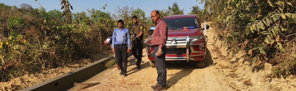 খাগড়াছড়ি সদর কমলছড়ি ইউনিয়নের ভুয়াছড়ি গ্রামে রাস্তা এইচবিবি রাস্তা পরিদর্শন