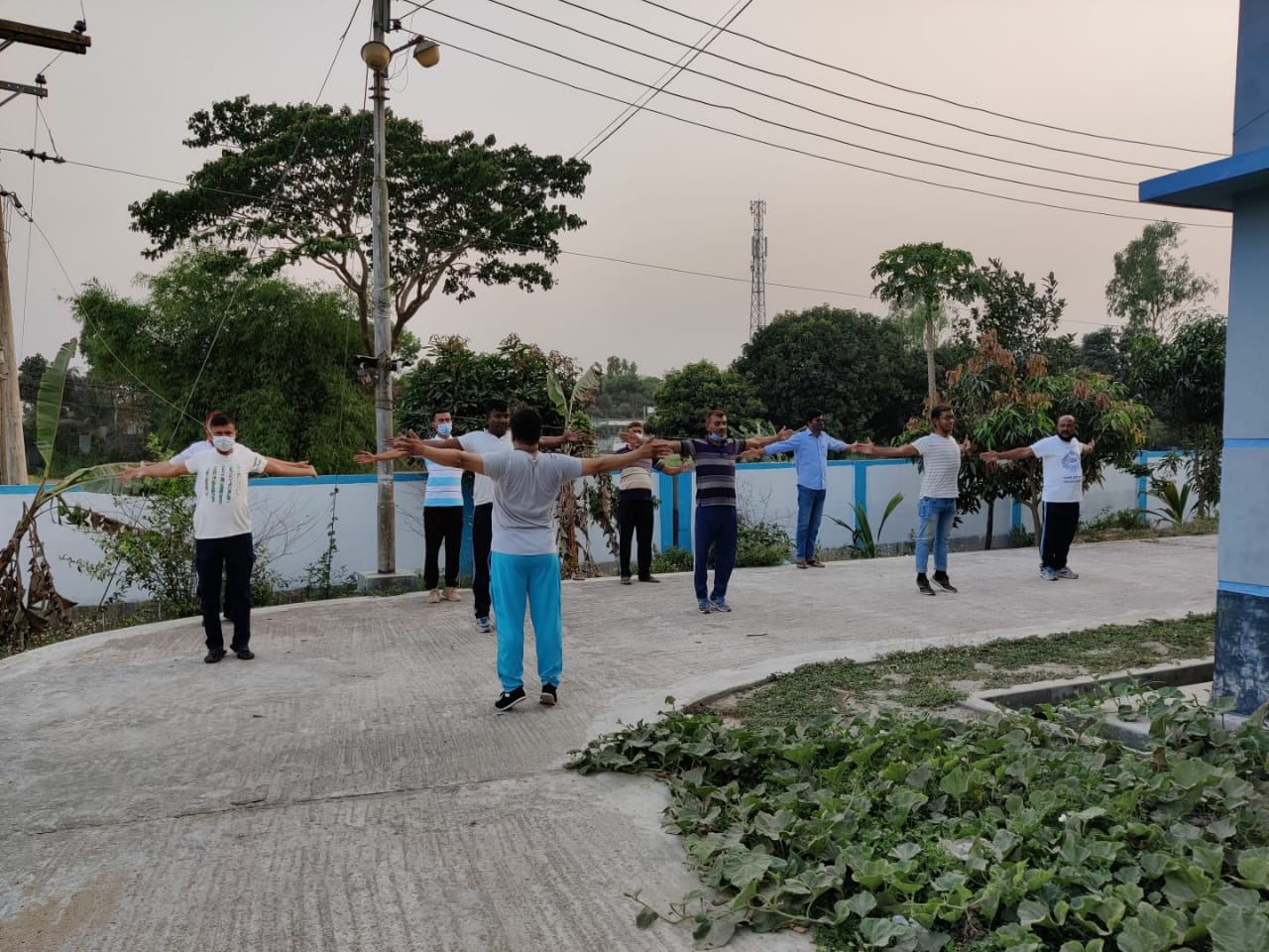 থানায় পিটি করা কালীন সময়