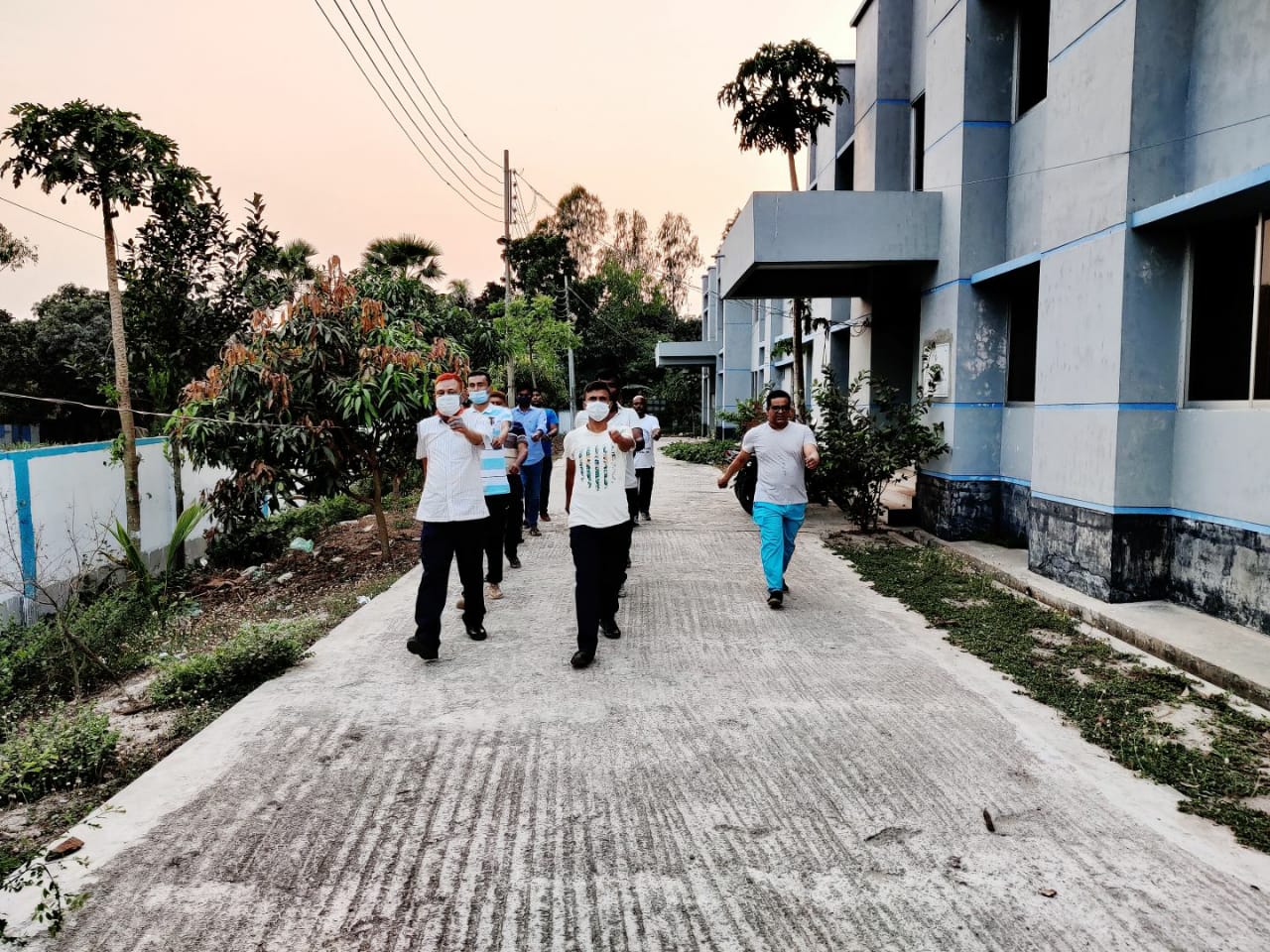 থানায় পিটি করা কালীন সময়