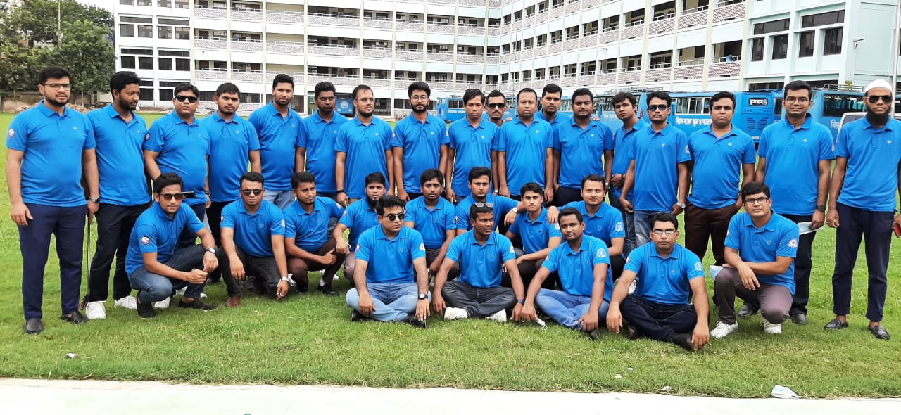 মহাস্থানগড় পরিদর্শন যাত্রার পূর্বে প্রশিক্ষণার্থীরা