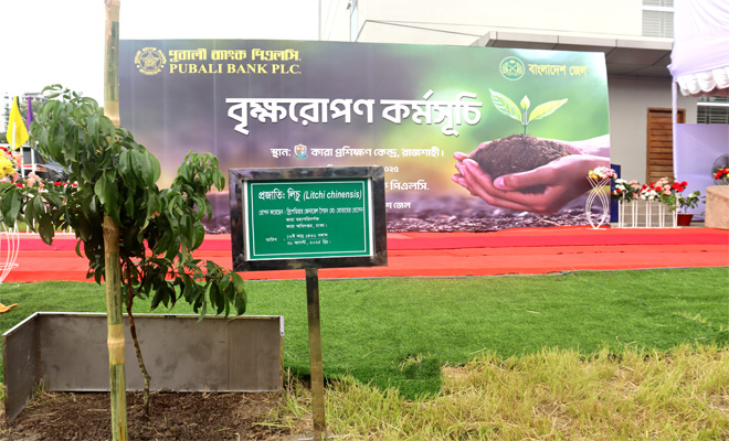 রাজশাহী কারা প্রশিক্ষণ কেন্দ্রে বৃক্ষরোপণ কর্মসূচীর শুভ উদ্বোধন করেন কারা মহাপরিদর্শক ব্রিগেডিয়ার জেনারেল সৈয়দ মোঃ মোতাহের হোসেন, এনডিসি, পিএসসি মহোদয়।