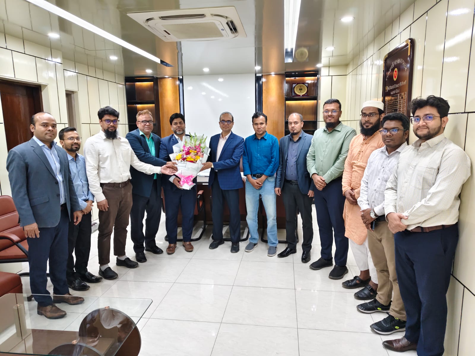 পিটিসি পিএলসি'র নবনিযুক্ত ব্যবস্থাপনা পরিচালক মহোদয়ের সংবর্ধনা