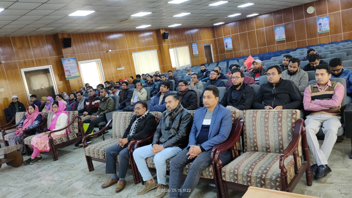 ১৫.০১.২০২৬. তারিখ সকালে সকল বিজ্ঞানী, কর্মকর্তা ও কর্মচারীদের নিয়ে গণভোটের বিষয় অবহিত ও সচেতন/উদ্ধুদ্ধ করতে অনুষ্ঠান আয়োজন করা হয়।