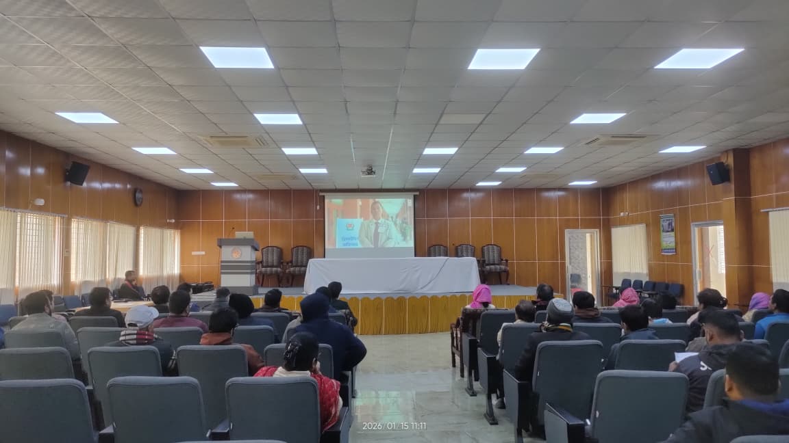 ১৫.০১.২০২৬. তারিখ সকালে সকল বিজ্ঞানী, কর্মকর্তা ও কর্মচারীদের নিয়ে গণভোটের বিষয় অবহিত ও সচেতন/উদ্ধুদ্ধ করতে অনুষ্ঠান আয়োজিত হয়।