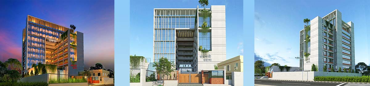 রাজশাহী ওয়াসা ভনন তিন সাইডের ভিউ