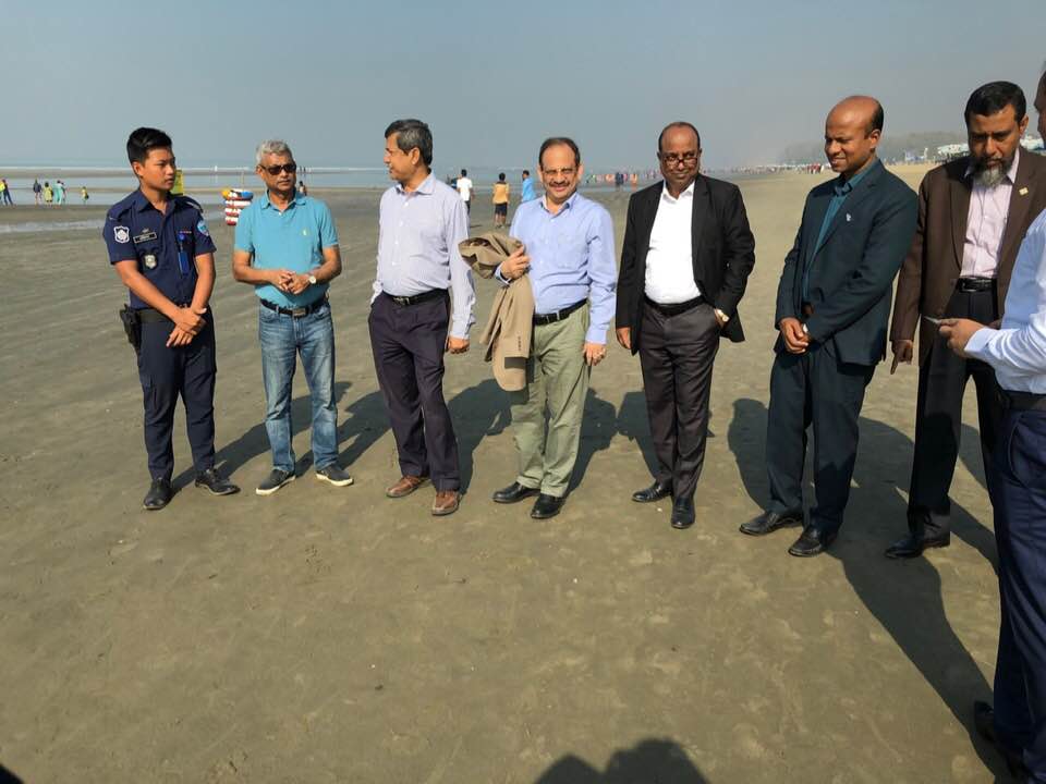 Matarbari and Moheshkhali LNG site visited by Energy Secretary , Chairman Petrobangla and MD RPGCL on 26.01.2019