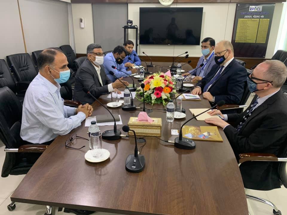 Meeting with Honorable Australian High commissioner to Bangladesh regarding LNG activities at RPGCL office.