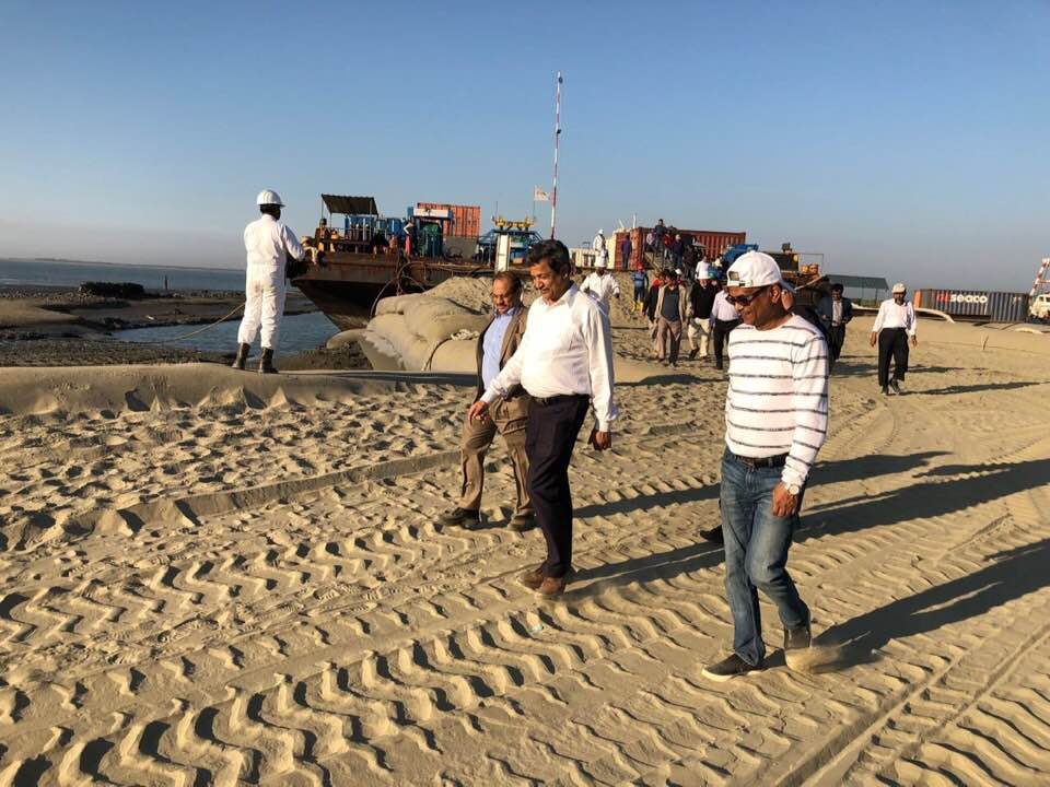 Matarbari and Moheshkhali LNG site visited by Energy Secretary , Chairman Petrobangla and MD RPGCL on 26.01.2019
