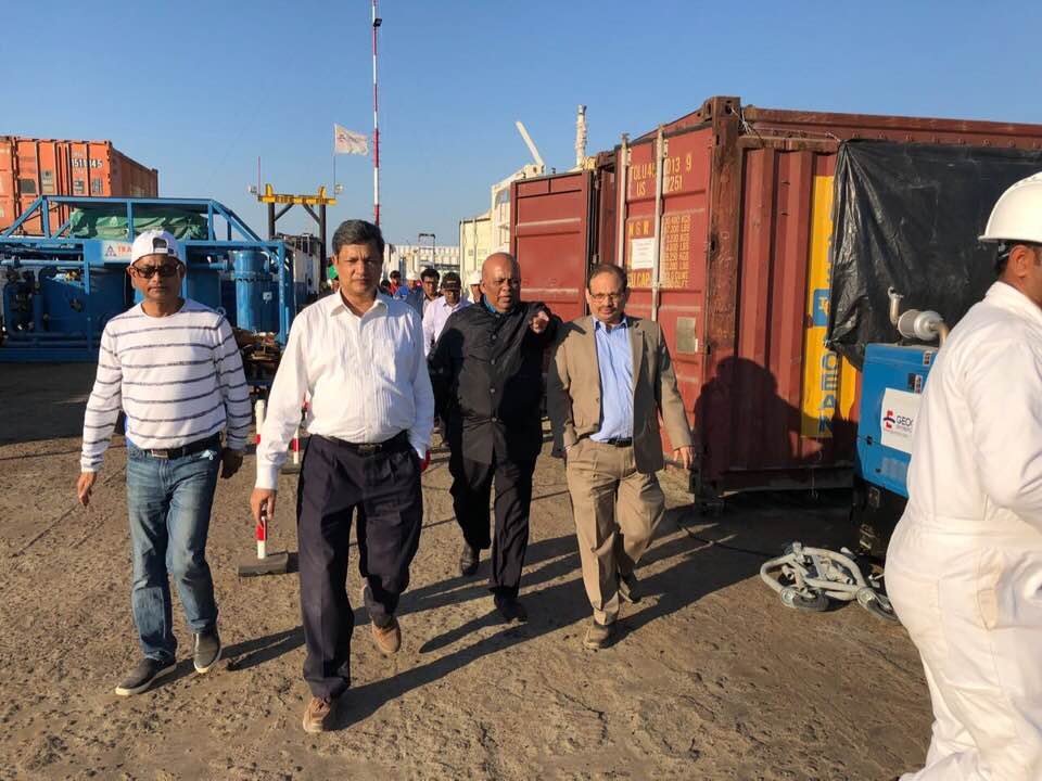 Matarbari and Moheshkhali LNG site visited by Energy Secretary , Chairman Petrobangla and MD RPGCL on 26.01.2019