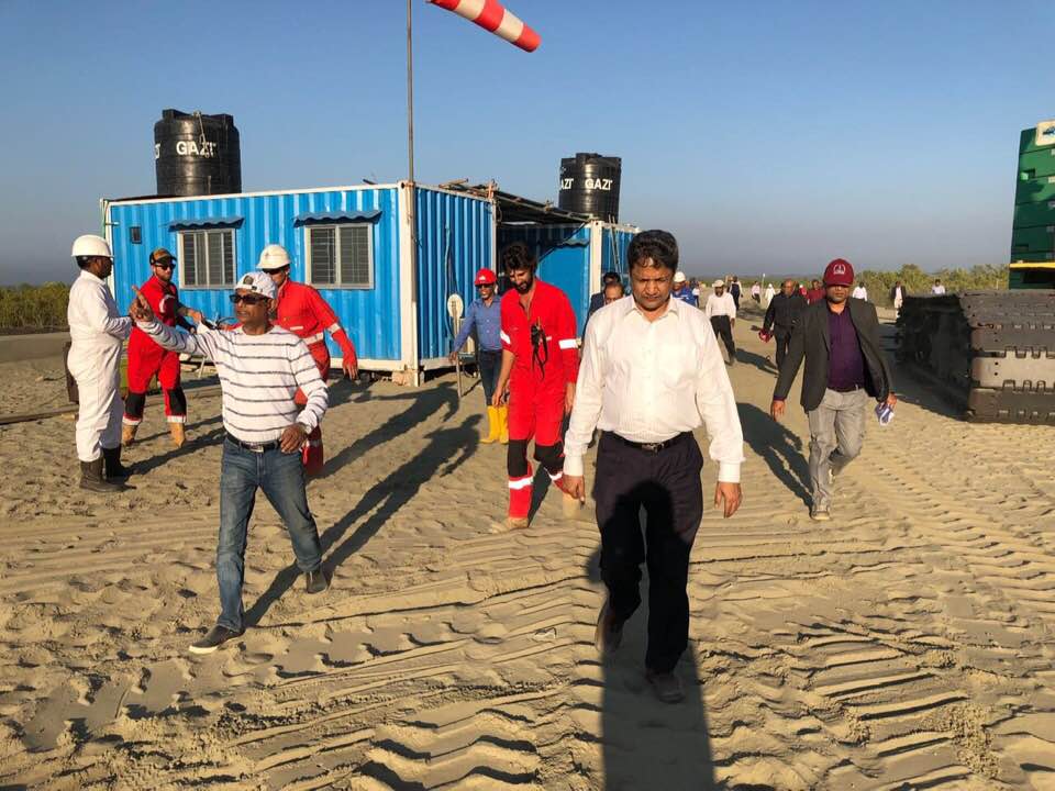 Matarbari and Moheshkhali LNG site visited by Energy Secretary , Chairman Petrobangla and MD RPGCL on 26.01.2019