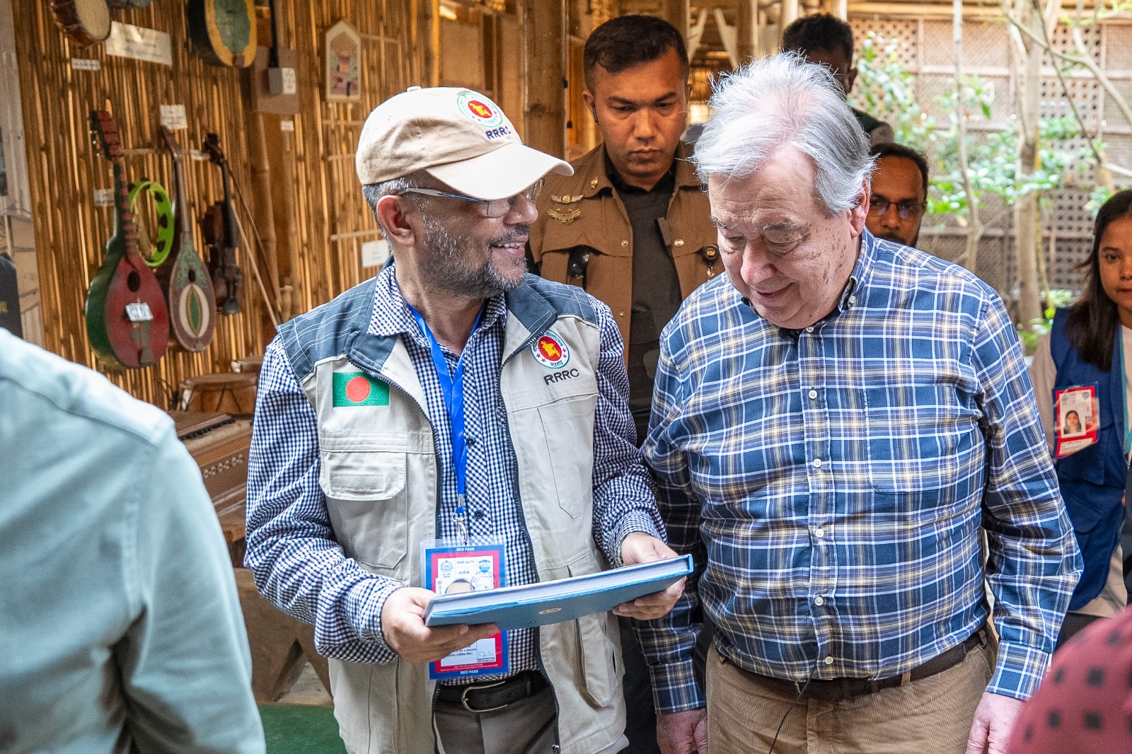A historical event for the Rohingya community occurred as United Nations Secretary-General H.E. António Guterres, alongside Chief Adviser of the Government of Bangladesh Professor Dr. Muhammad Yunus, visited the Rohingya camps situated in Ukhiya, Cox's Bazar.