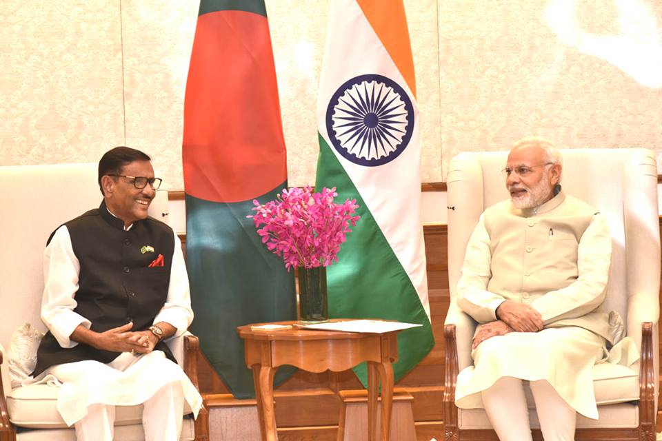 ২৩-০৪-২০১৮ রোজ সোমবার নয়া দিল্লিতে সড়ক পরিবহন ও সেতু মন্ত্রণালয়ের মাননীয় মন্ত্রী জনাব ওবায়দুল কাদের ভারতের মান্যবর প্রধানমন্ত্রী জনাব নরেন্দ্র মোদী সাখে   সৌজন্য সাক্ষাতে মিলিত হন। এসময় তারা দুদেশের স্বার্থসংশ্লিষ্ট বিষয় নিয়ে আলোচনা করেন ।