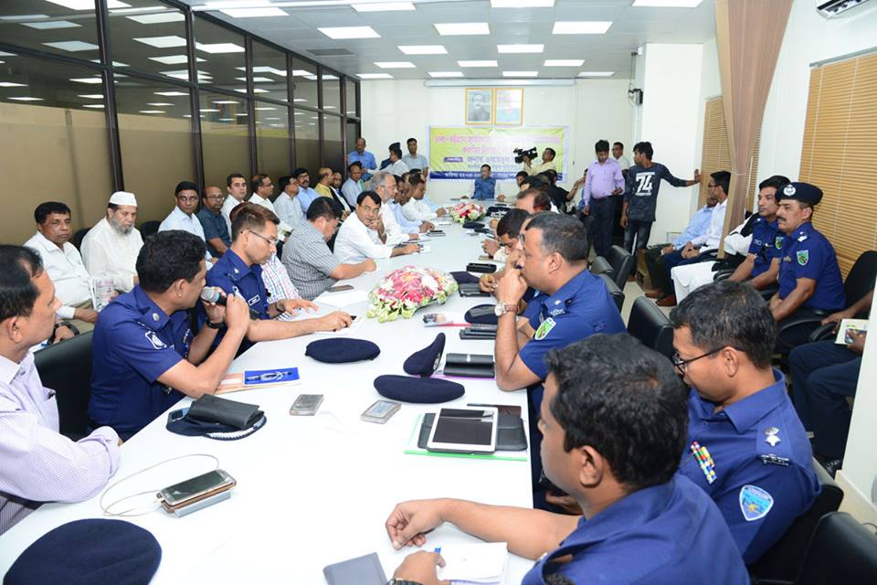 সড়ক পরিবহন ও সেতু মন্ত্রণালয়ের মাননীয় মন্ত্রী জনাব ওবায়দুল কাদের, এমপি ১৯ মে ২০১৮ তারিখ মেঘনা ব্রিজ এলাকায় ঈদ প্রস্তুতি সভা করেন।