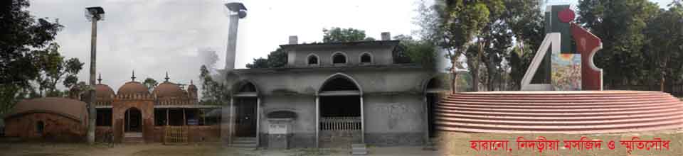 নিদড়ীয়া সমজিদ, হারানো মসজিদ ও লালমনিরহাট কেন্দ্রীয় স্মৃতিসৌধ
