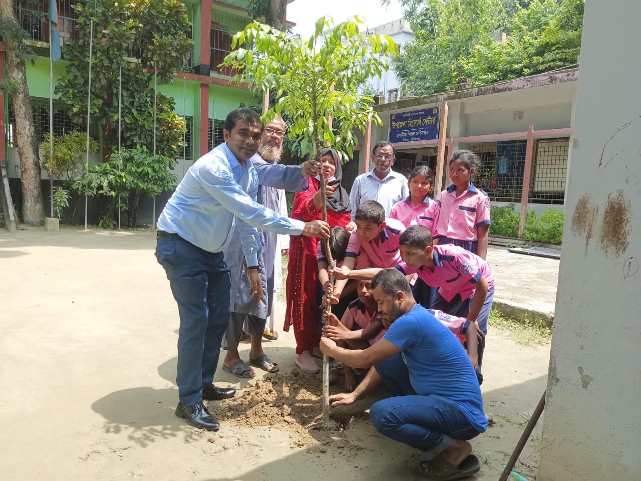 শিবালয় উপজেলায় বৃক্ষরোপন কর্মসূচীর স্থিরচিত্র।