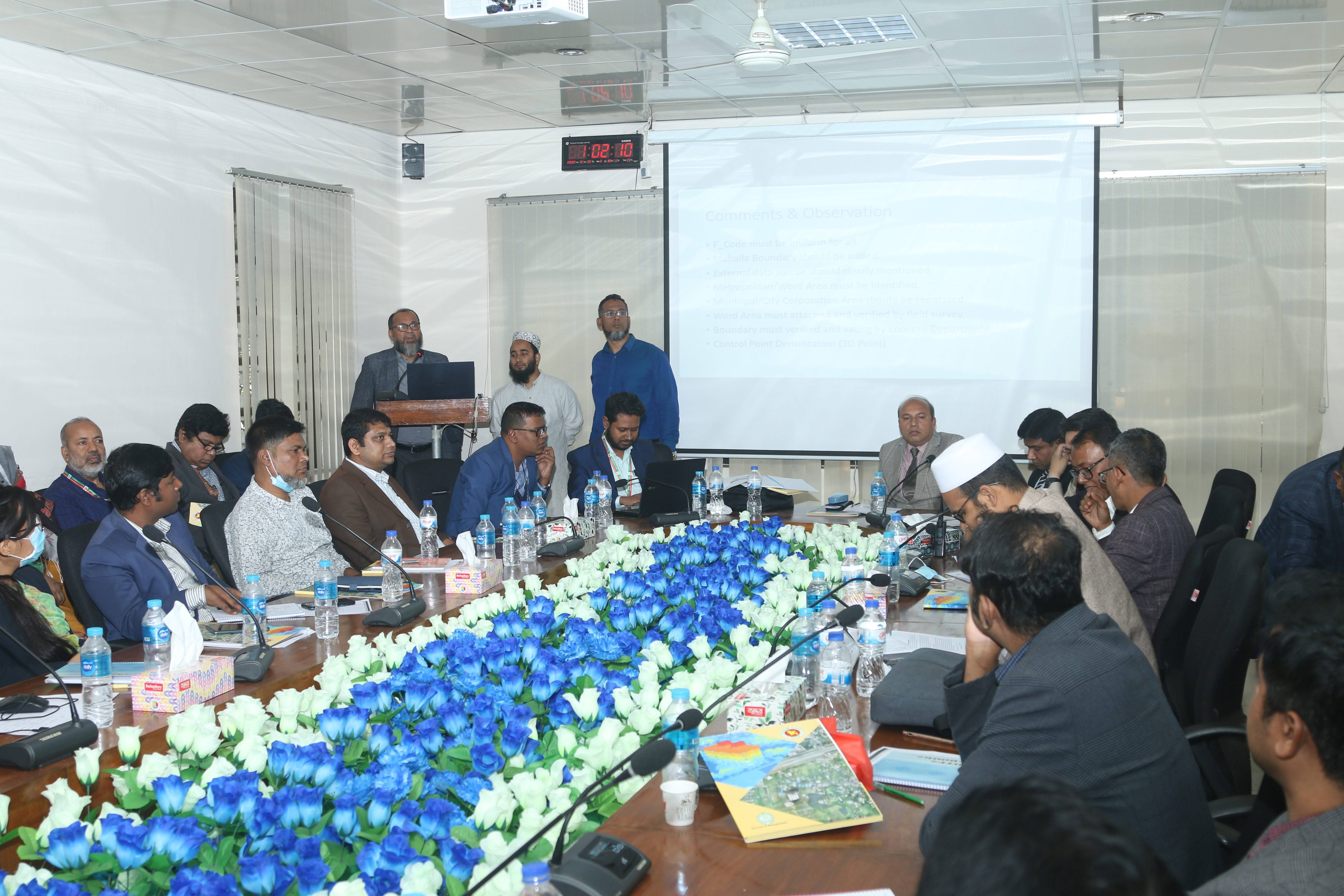 আকাশ আলোকচিত্র ধারণের মাধ্যমে ঢাকা শহর ও পার্শবর্তী এলাকার বৃহৎ স্কেলের টোপোগ্রাফিক্যাল মানচিত্র প্রণয়ন কর্মশালা