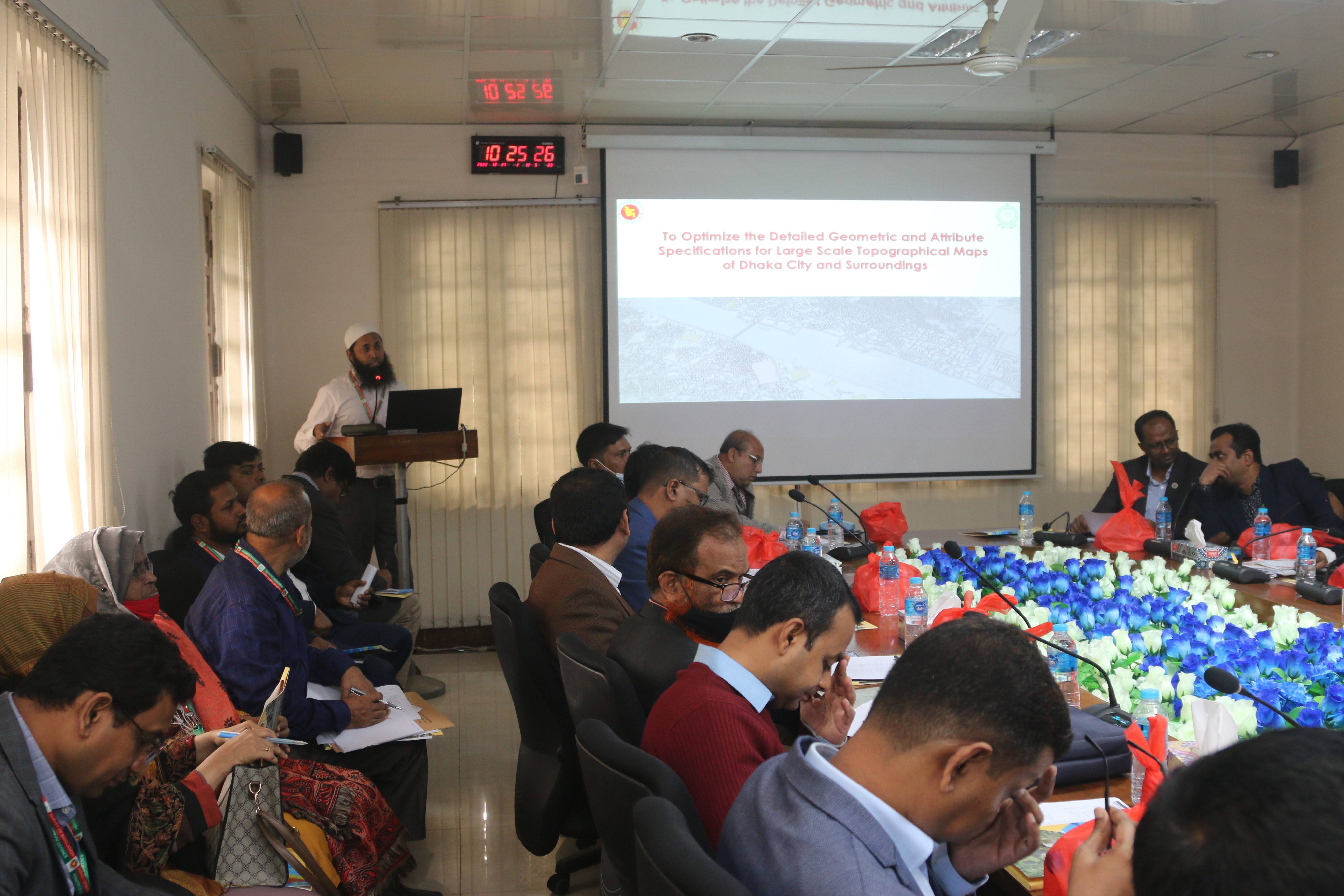 আকাশ আলোকচিত্র ধারণের মাধ্যমে ঢাকা শহর ও পার্শবর্তী এলাকার বৃহৎ স্কেলের টোপোগ্রাফিক্যাল মানচিত্র প্রণয়ন কর্মশালা