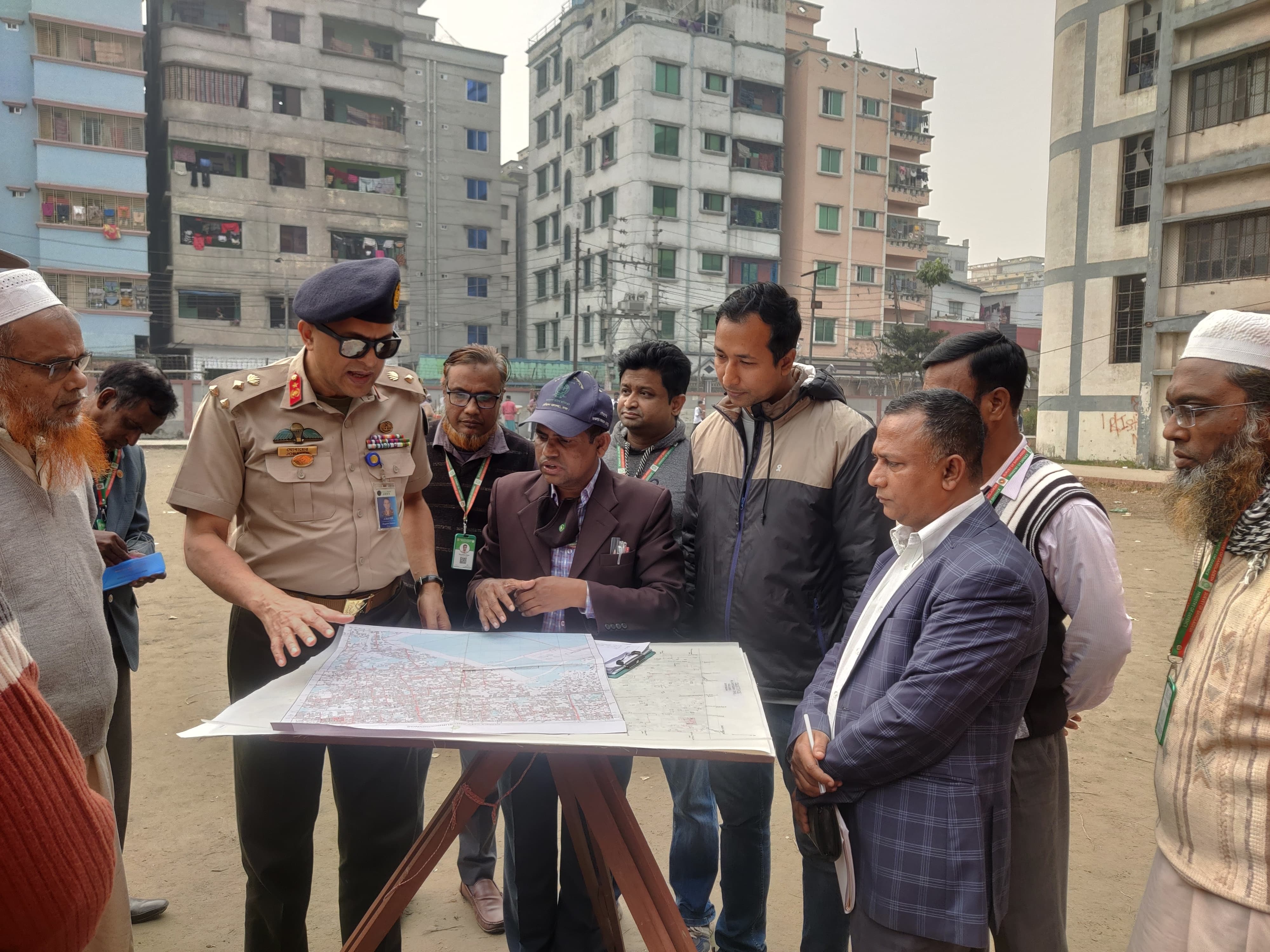 সার্ভেয়ার জেনারেল মহোদয়ের মাঠ কার্যক্রম পরিদর্শন