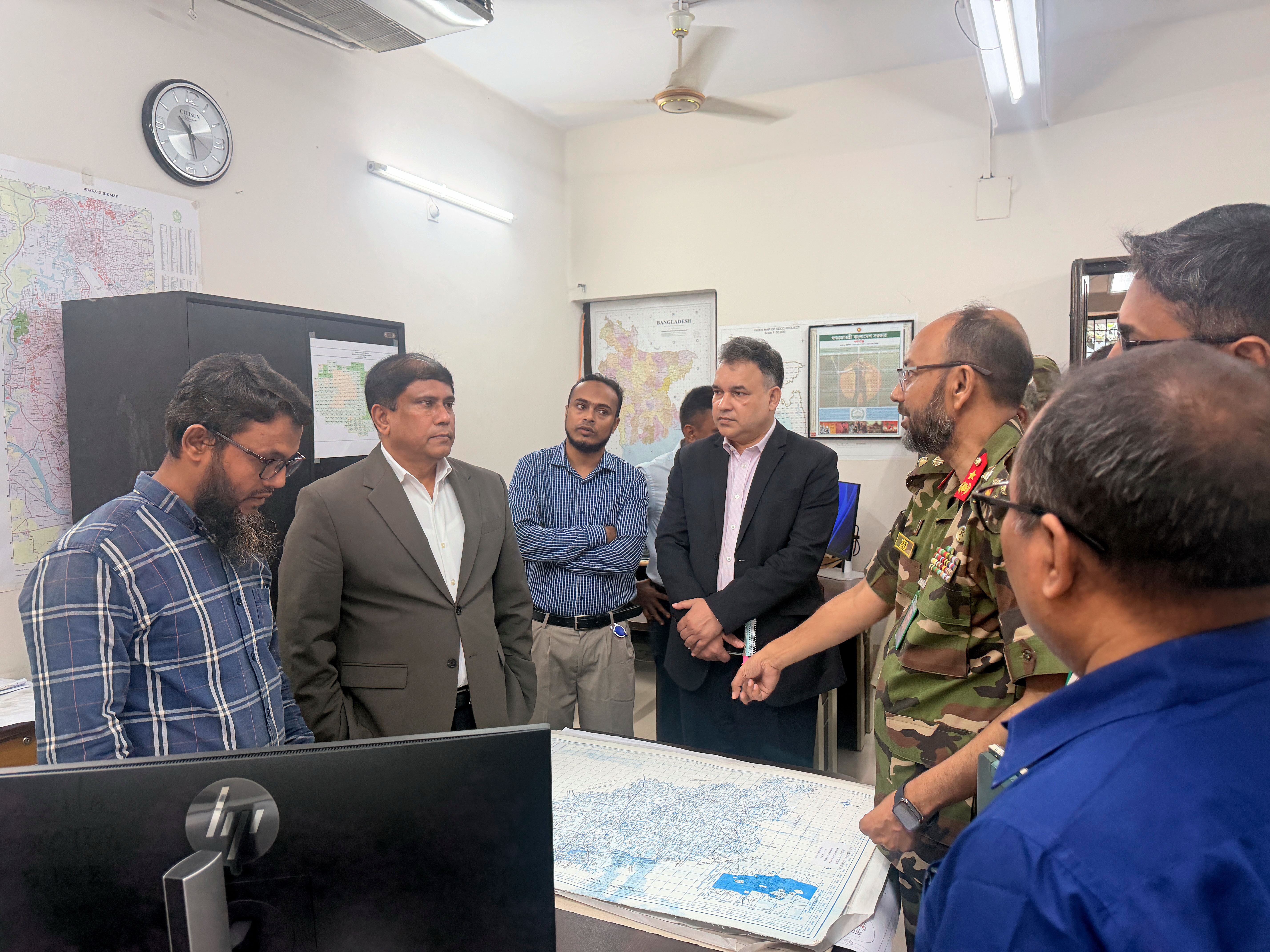 প্রতিরক্ষা উপদেষ্টা মহোদয়ের বাংলাদেশ জরিপ অধিদপ্তর পরিদর্শন