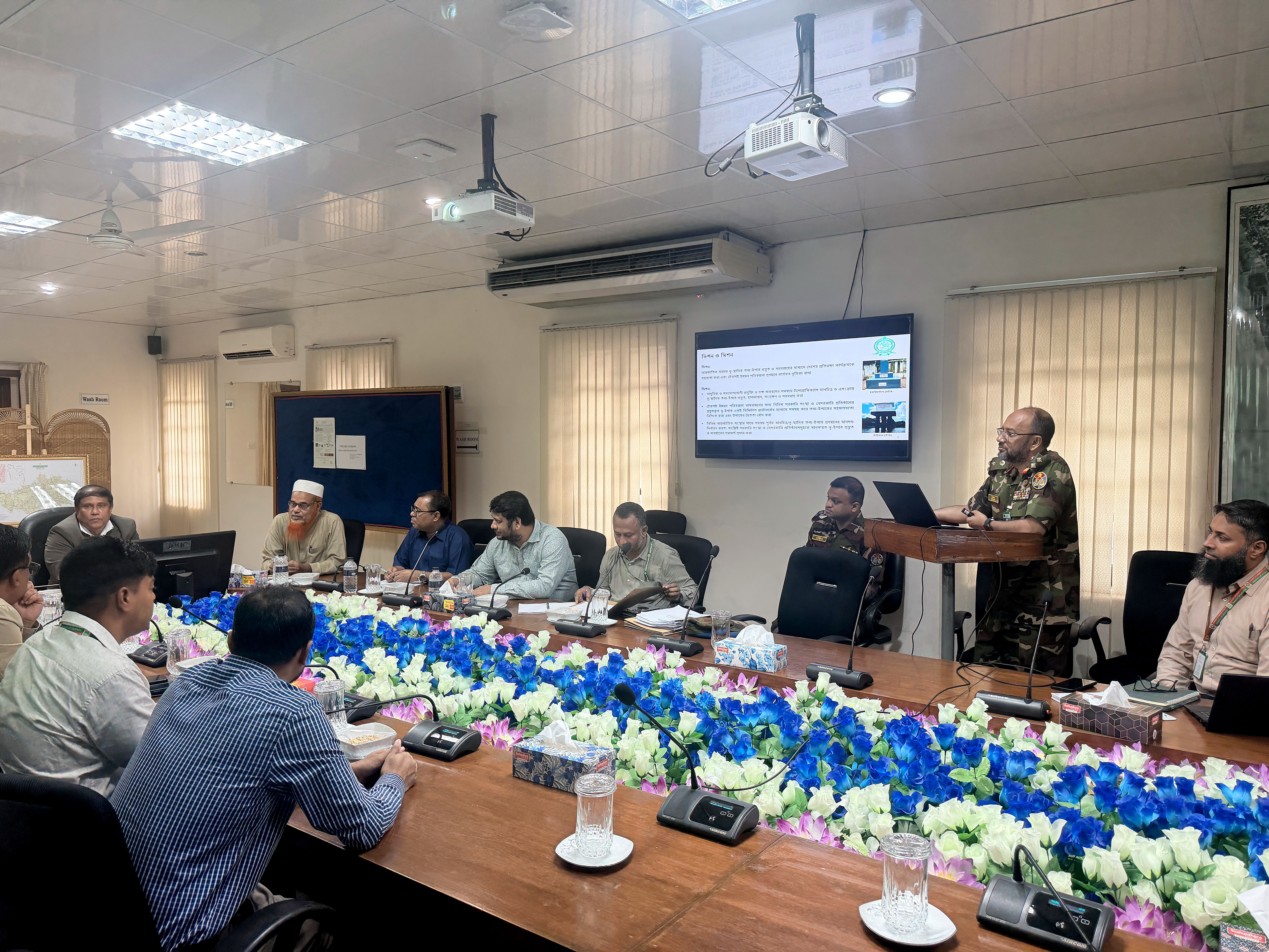 প্রতিরক্ষা উপদেষ্টা মহোদয়ের বাংলাদেশ জরিপ অধিদপ্তর পরিদর্শন