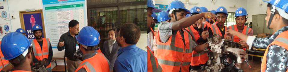 প্রবাসী কল্যাণ ও বৈদেশিক কর্মসংস্থান মন্ত্রণালয়ের মাননীয় সিনিয়র সহকারি সচিব সিনিয়র সহকারী সচিব এস এম মাহবুবুল হক স্যার ২৩/১১/২০২৫ খ্রি. তারিখ চাঁপাইনবাবগঞ্জ কারিগরি প্রশিক্ষণ কেন্দ্র পরিদর্শন। ছবি-২