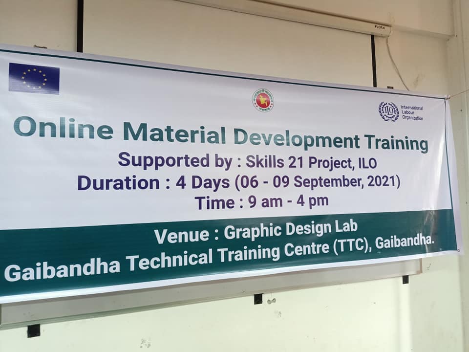 Online Material Development Training. Duration: 4 Days Vanue: Gaibandha Ttc