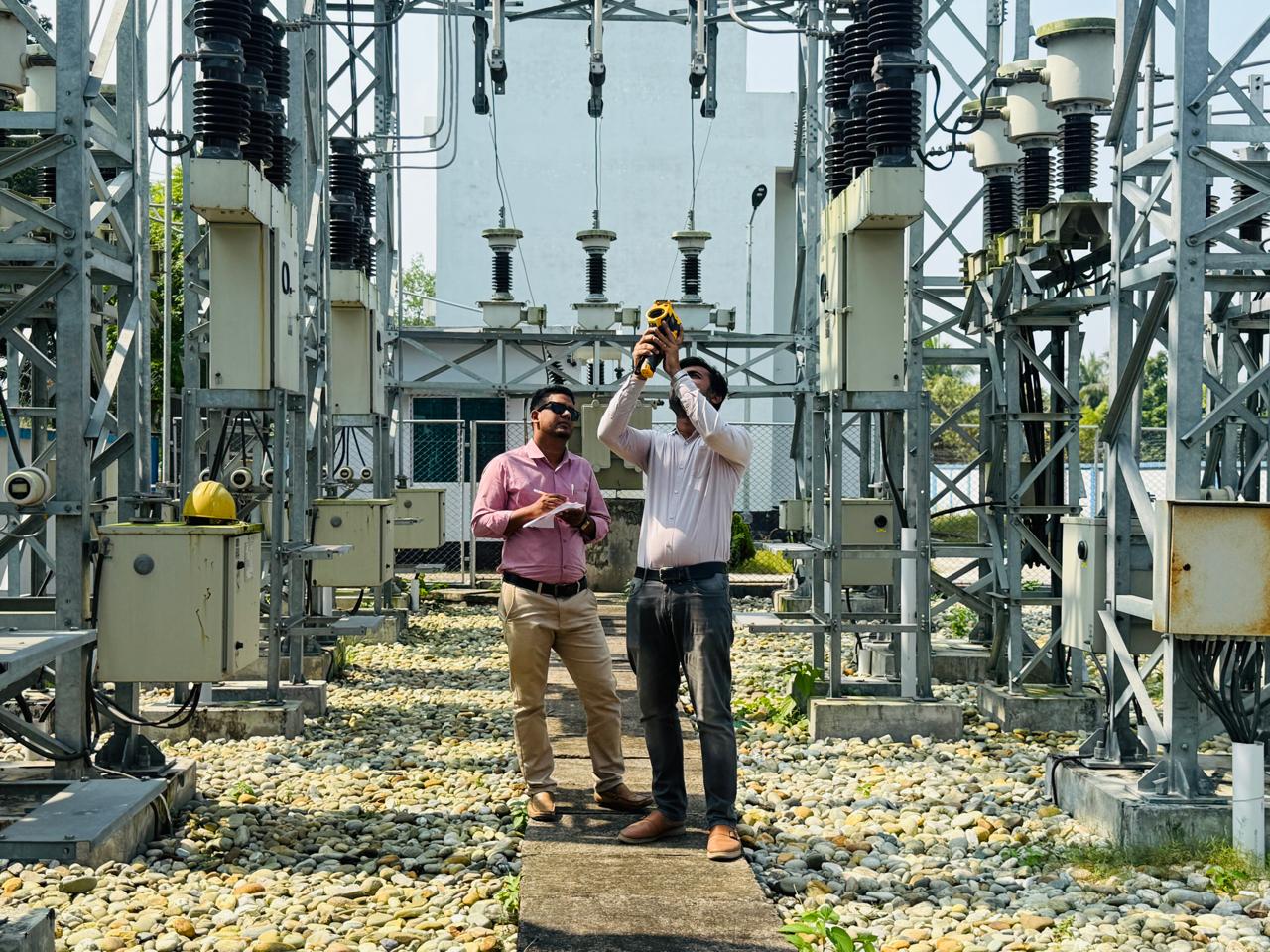 সাবস্টেশনের বিভিন্ন ইকুইপমেন্টের তাপমাত্রা পরিমাপ