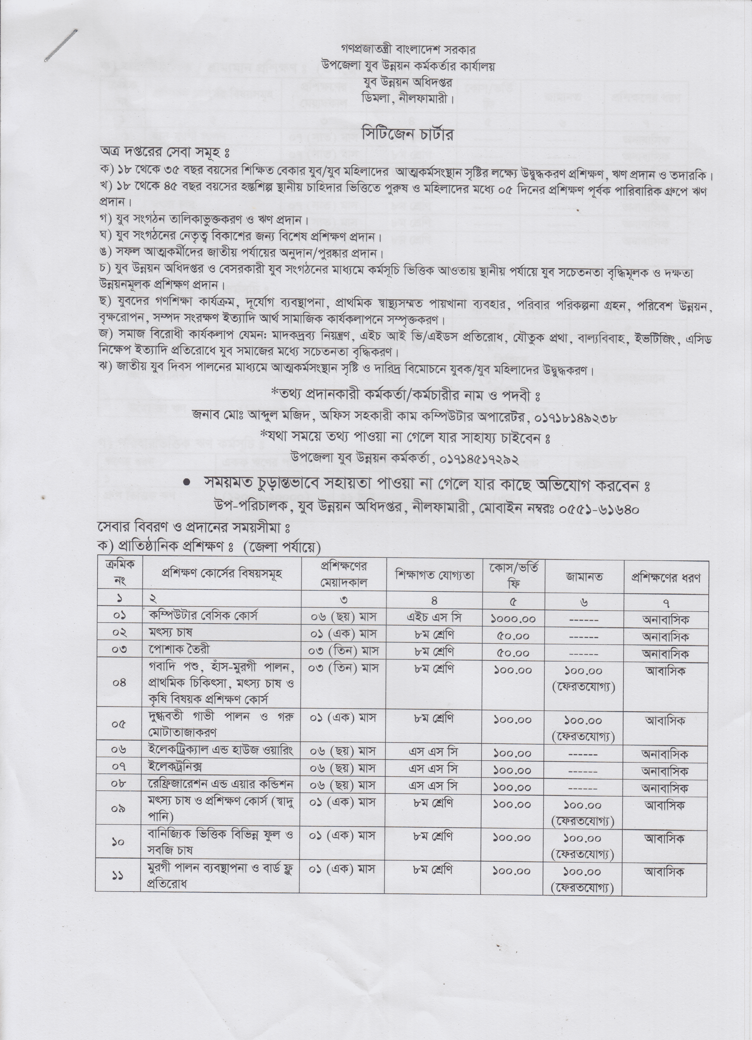 সেবাসমূহ