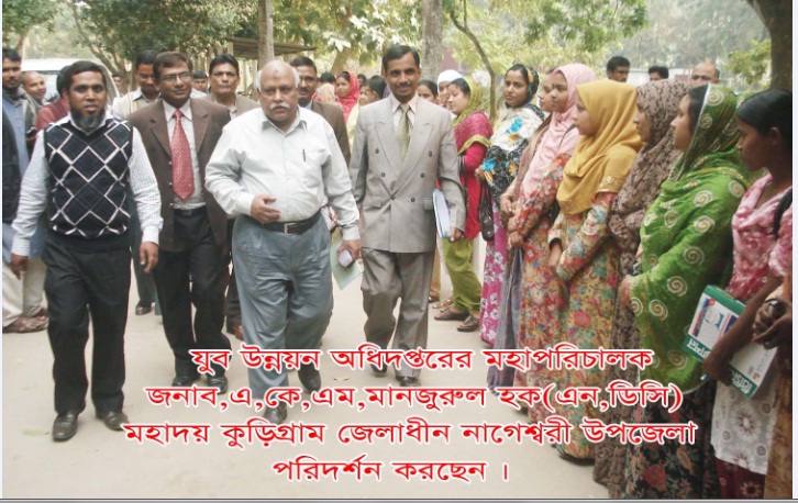 নাগেশ্বরীতে মহাপরিচালক, যুবউন্নয়ন, অধিদপ্তর মহোদয়ের পরিদর্শন