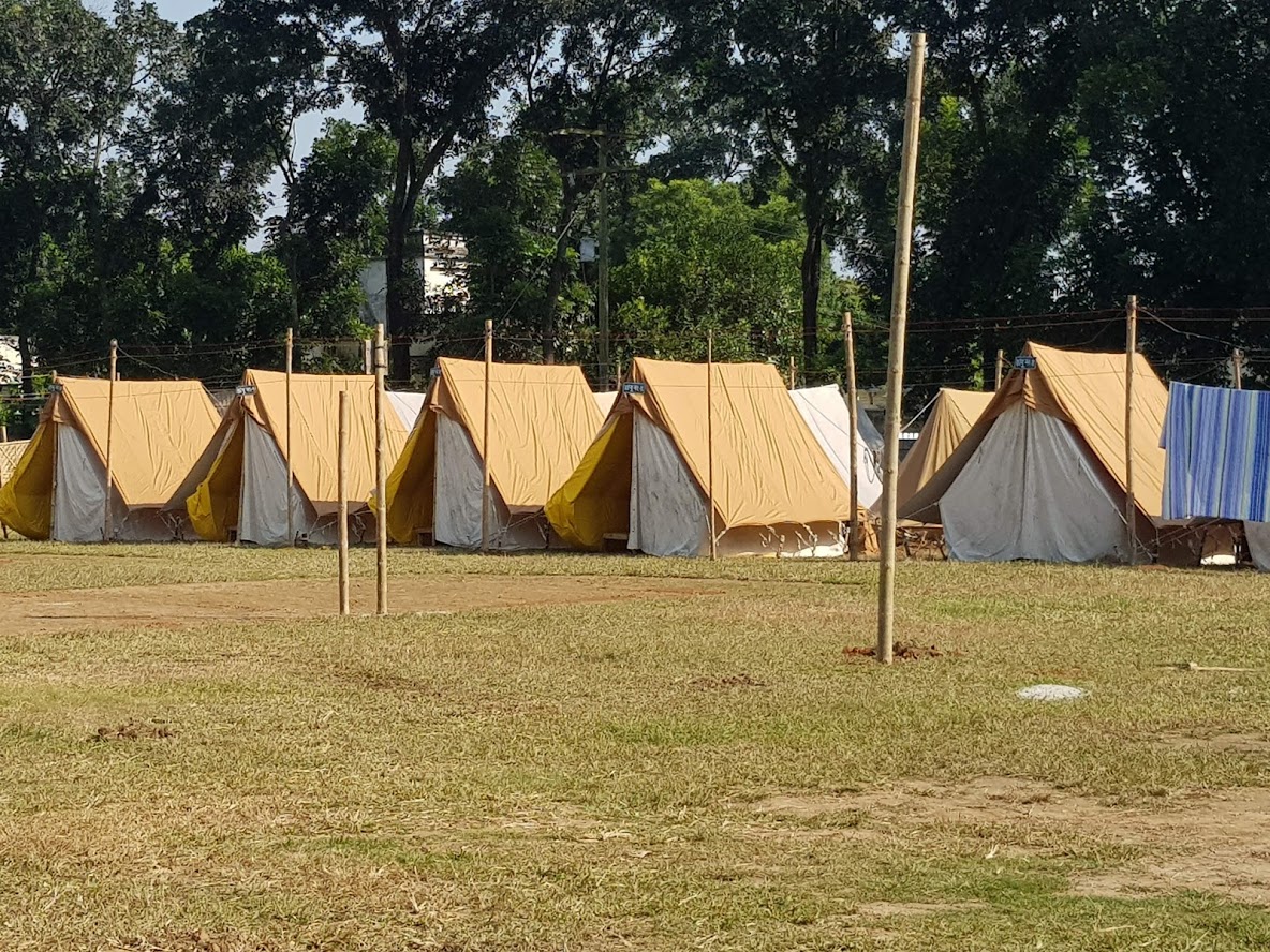 সার্ভে এন্ড সেটেলমেন্ট ট্রেনিং ক্যাম্প এর তাবু